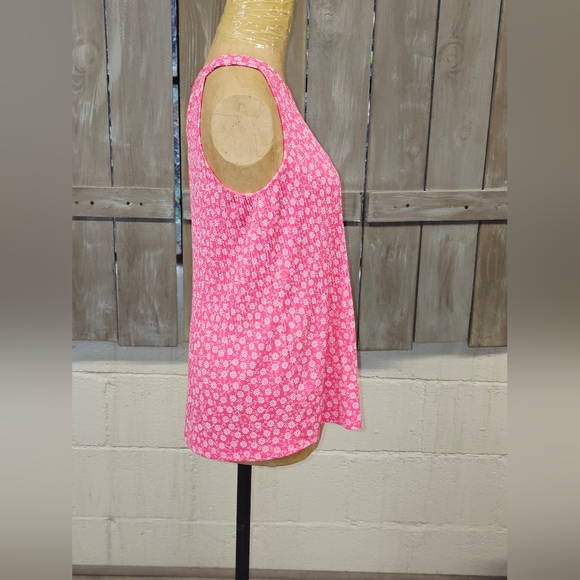NWT Adrianna Papell Sleeveless Pink Floral‎ Blouse Size Small - Picture 4 of 9